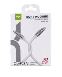 Дата-кабель DC (CL-F28A) Type-C (тато)  -  Lightning (тато) 1.2м White