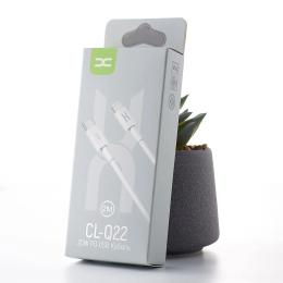 Дата-кабель DC (CL-Q22) Type-C (тато)  -  Lightning (тато) 2м White