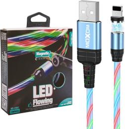 Дата-кабель MOXOM MX-CB67 USB (тато)  -  Lightning (тато) 1м Blue