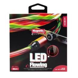 Дата-кабель MOXOM MX-CB67 USB (тато)  -  Lightning (тато) 1м Pink