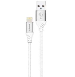 Дата-кабель Grunhelm (GMC-03LS) USB (тато)  -  Lightning (тато) 1м White