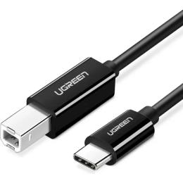 Дата-кабель Ugreen US241 USB-C (тато)  -  USB-B (тато) 2м Black (50446)