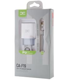 Мережевий зарядний пристрій для телефона DC CA-F19 2в1 Lightning PD/20W White