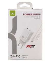 Мережевий зарядний пристрій для телефона DC CA-F10 2в1 Lightning PD/65W White