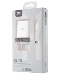 Мережевий зарядний пристрій для телефона DC CA-F17 2в1 Type-C QC3.0 + PD/20W Fast Charger White