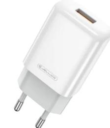 Мережевий зарядний пристрій для телефона Jellico EU01 1USB 12W White + micro cable
