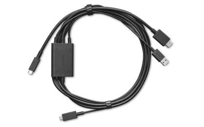 Відео-кабель Wacom One 2023 HDMI (тато)  -  USB (тато) 2m Black 3-in1
