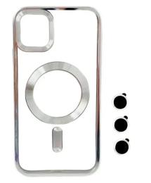 Чохол-накладка Infinity Fashion Crystal для iPhone 15 Pro Max Silver + скло захист камери