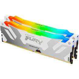 Оперативна память Kingston FURY 32GB (2x16GB) DDR5 8000 MHz Renegade Silver White RGB (KF580C38RWAK2-32)