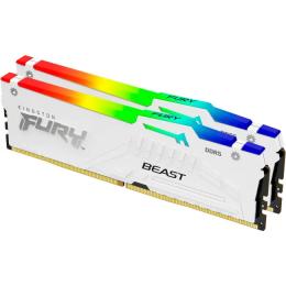 Оперативна память Kingston FURY 64GB (2x32GB) DDR5 6000 MHz Beast RGB EXPO White (KF560C30BWEAK2-64)