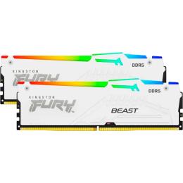 Оперативна память Kingston FURY 64GB (2x32GB) DDR5 6000 MHz Beast RGB White (KF560C30BWAK2-64)