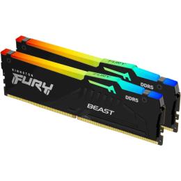Оперативна память Kingston FURY 64GB (2x32GB) DDR5 6400 MHz Beast RGB EXPO (KF564C32BBEAK2-64)