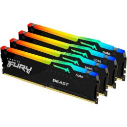 Оперативна память Kingston FURY 128GB (4x32GB) DDR5 5600 MHz Beast RGB (KF556C40BBAK4-128)