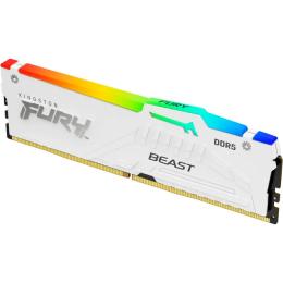 Оперативна память Kingston FURY 16GB DDR5 6400 MHz Beast RGB White (KF564C32BWA-16)
