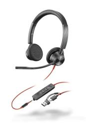 Накладні навушники Poly On-ear Blackwire 3325-M Black