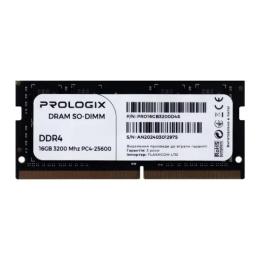Оперативна память ProLogix 16GB SO-DIMM DDR4 3200 MHz (PRO16GB3200D4S)