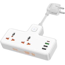 Мережевий фільтр Hoco AC12A Reise (PD30W/1C3A) + Socket White
