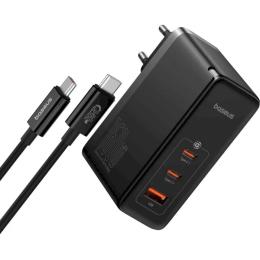 Мережевий зарядний пристрій для телефона Baseus GaN5 Pro Digital Fast Charger 2C + U 160W Black w/Type-C to Type-C cable