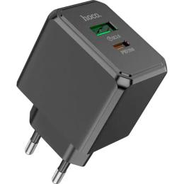 Адаптер живлення для телефона Hoco CS14A Ocean PD20W + QC3.0 charger Black