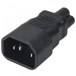 Перехідник Infinity WA-0004 IEC320 C14 (мама)  -  C5 (тато) Black