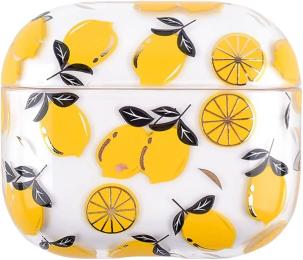 Чохол для навушників Infinity Plastic Case Apple AirPods Pro Transparent Print 8 Lemon
