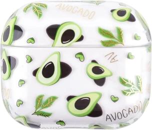 Чохол для навушників Infinity Plastic Case Apple AirPods Pro 2 Transparent Print 8 Avocado