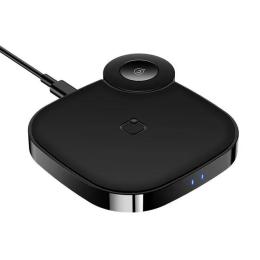 Бездротовий зарядний пристрій USAMS US-CD89 2in1 Black 10W (CD89JN01)