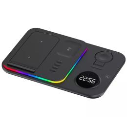 Бездротовий зарядний пристрій EpiK A82 4in1 Black