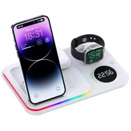 Бездротовий зарядний пристрій EpiK A82 4in1 White