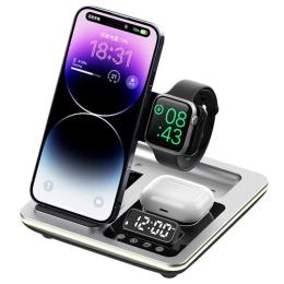 Бездротовий зарядний пристрій EpiK A93 4in1 Silver