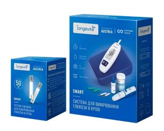 Глюкометр LONGEVITA Smart +Тест.смуж.50шт(1*50шт)
