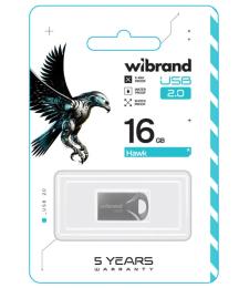 Флеш память Wibrand USB 2.0 Hawk 16GB Silver