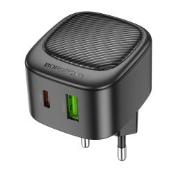 Адаптер живлення для телефона Borofone BAS22A Fortune Black PD20W+QC3.0 (1C1A)