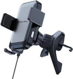 Тримач в авто ColorWay (CW-CHAW040Q-BK) Black AutoSense Car Wireless Charger 2 15W (Dashboard + Air Vent)