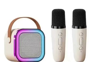 Акустика портативна Infinity Kids K12 White + 2 караоке-мікрофона