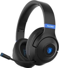 Накладні навушники Sades SA-205 Whisper Black Blue (sa205bkb)
