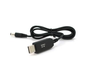 Кабель живлення для роутера Infinity 5.5 - 2.5mm (M) - USB2.0 (Out: 9V), 1м Black