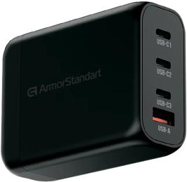 Адаптер живлення для телефона ArmorStandart Resolute Power ARP-131 100W GaN Black (ARM70024)