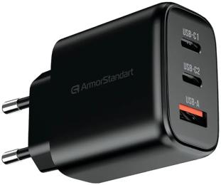 Адаптер живлення для телефона ArmorStandart Resolute Power ARP-621 65W GaN Black (ARM70023)