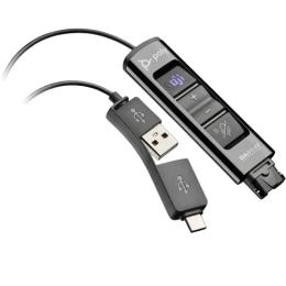 Перехідник Poly DA85-M USB (тато)  -  QD (тато) Black із вбудованим пультом керування для гарнітур EncorePro, (786C8AA)