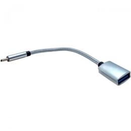 Перехідник Infinity OTG TYPE-C (тато)  -  USB 3.2 (мама), 0.15 м Silver (B00726)