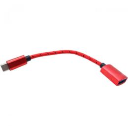 Перехідник Infinity OTG TYPE-C (тато)  -  USB 3.2 (мама), 0.15 м Red (B00971)