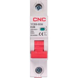 Автоматичний вимикач CNC Electric YCB9-80M 1P C20 6ka (NV821433)