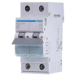 Автоматичний вимикач Hager 2P 6kA C-50A 2M (MCN250)