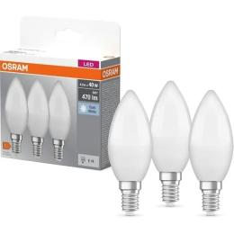 Світлодіодна лампа OSRAM LED E14 4.9Вт 4000К 470Лм B40 3шт