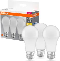 Світлодіодна лампа OSRAM LED E27 10Вт 2700К 1055Лм A60 3шт