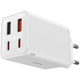 Мережевий зарядний пристрій для телефона Baseus GaN6 Pro Fast Charger 2 Type-C + 2 USB 65W White