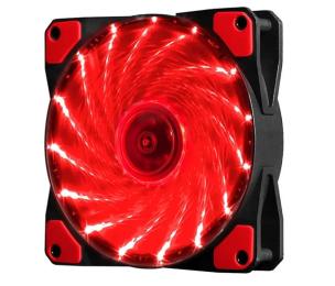 Вентилятор для ПК Voltronic 12025 DC sleeve fan 3pin + 4pin 15LED Red