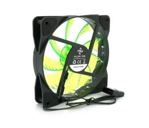 Вентилятор для ПК Voltronic 2025 DC sleeve fan 4pin Green 12V, 15LED