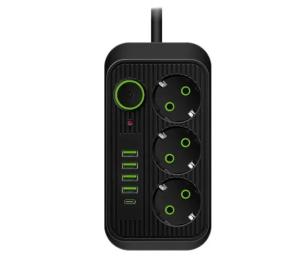 Мережевий фільтр Voltronic F09U Black